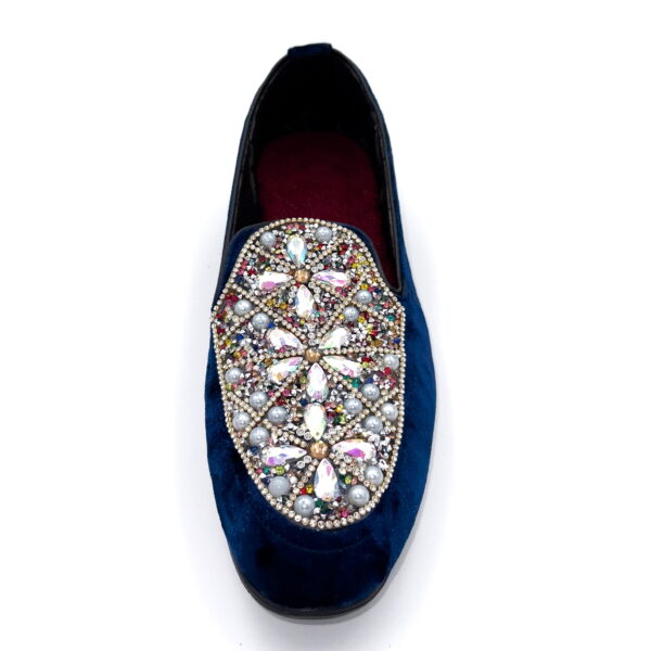 Slipper Pedrería Flower Blue - Image 5