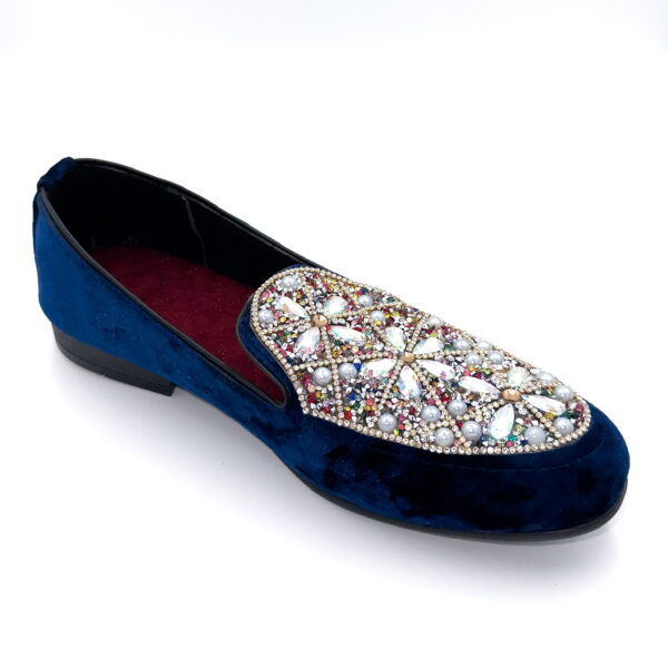 Slipper Pedrería Flower Blue - Image 2
