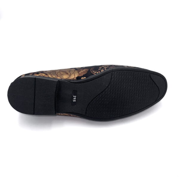 Slipper Satin Negro/Cobre Flores - Image 5