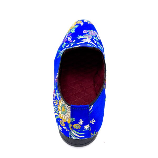 Slipper Satin Azul Flores - Image 3
