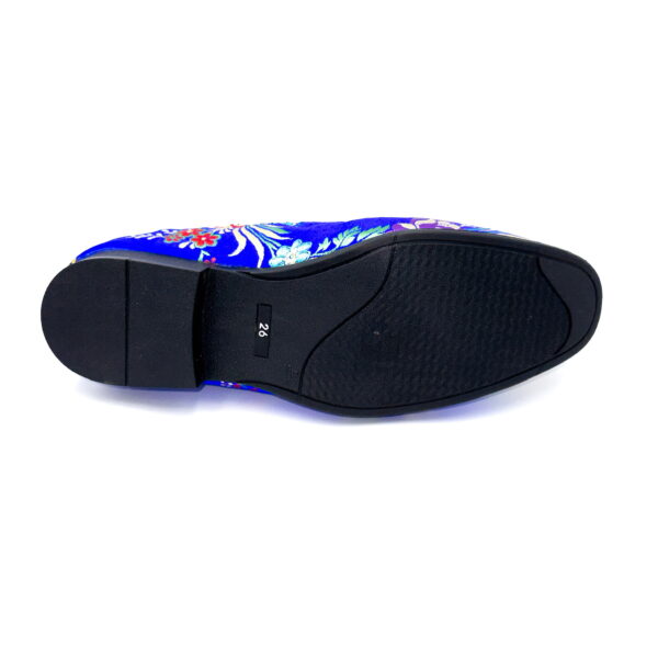Slipper Satin Azul Flores - Image 5