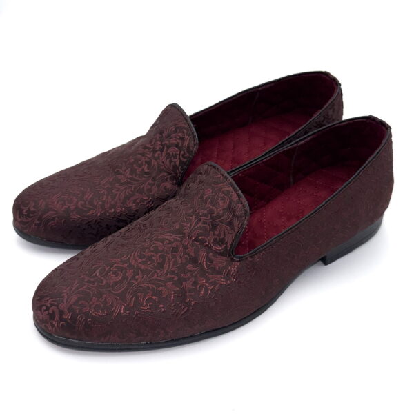 Slipper Satin Café Hojas - Image 7