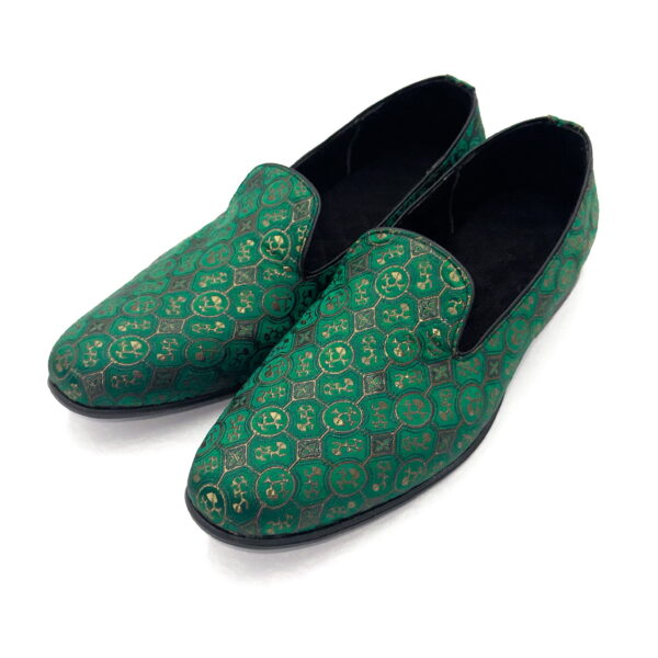 Slipper Satin Verde Olivo - Image 2