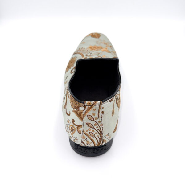 Slipper Satin Blanco/Gold Flores - Image 5